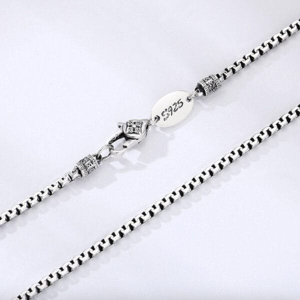 3 mm Men's Sterling Silver Box Chain 20"-26" - Image 2