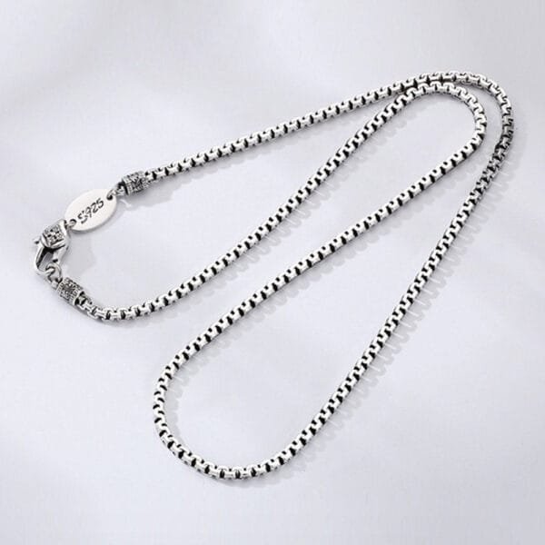 3 mm Men's Sterling Silver Box Chain 20"-26" - Image 3