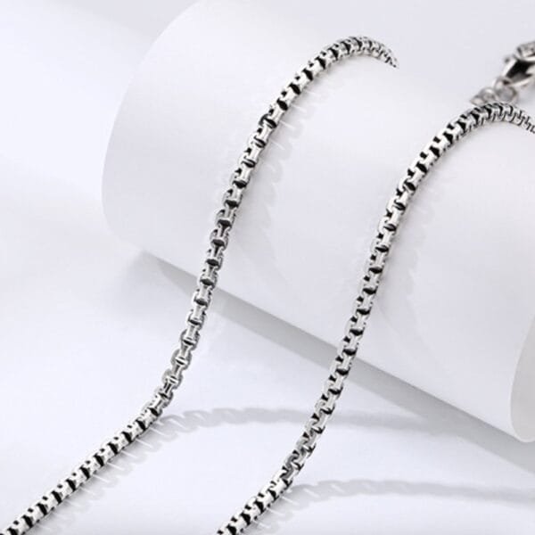 3 mm Men's Sterling Silver Box Chain 20"-26" - Image 4