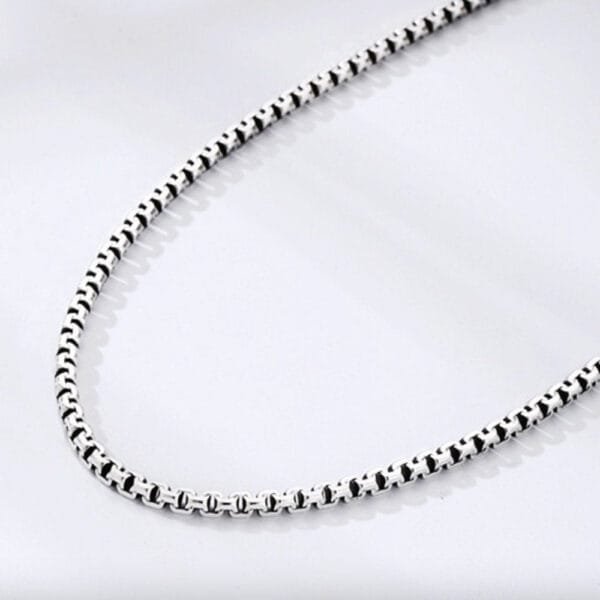 3 mm Men's Sterling Silver Box Chain 20"-26" - Image 5