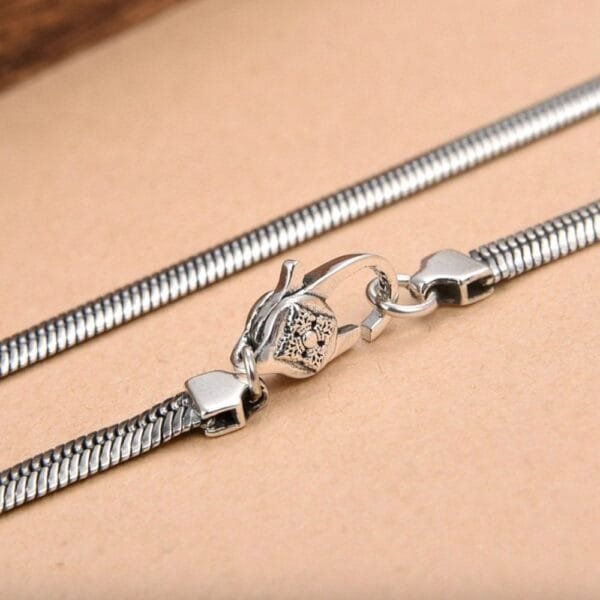 4.5 mm Men's Sterling Silver Flat Snake Chain 18??-24?? - Image 3