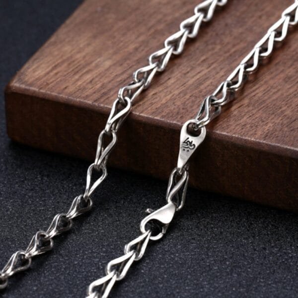4 mm Men's Sterling Silver Link Chain 20??-26?? - Image 5