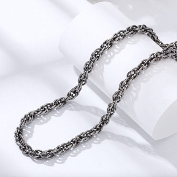 5 mm Men's Sterling Silver Rope Chain 20"-26" - Image 5