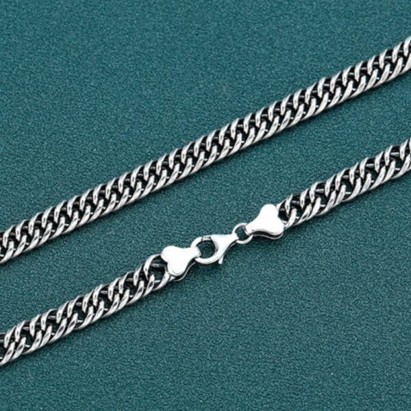6 mm Men's Sterling Silver Cuban Chain 20??-26?? - Image 3
