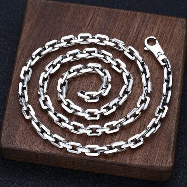 6 mm Men's Sterling Silver Anchor Link Chain 20??-28?? - Image 2