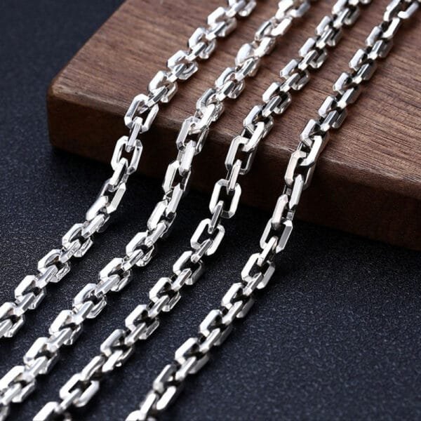 6 mm Men's Sterling Silver Anchor Link Chain 20??-28?? - Image 5