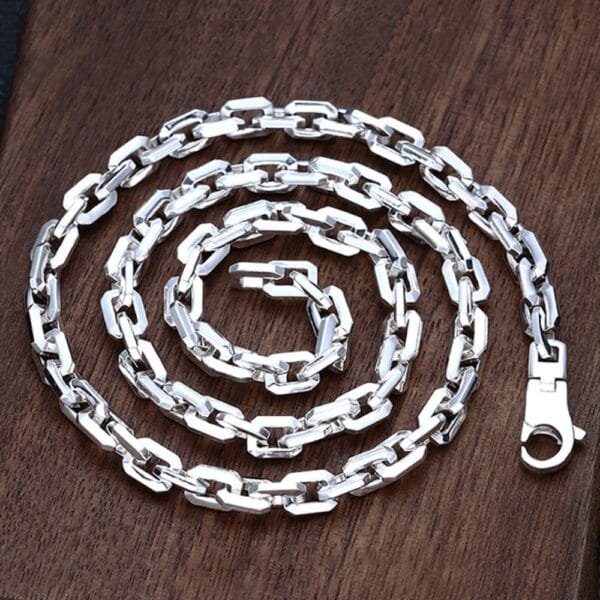 6 mm Men's Sterling Silver Anchor Link Chain 20??-28?? - Image 4