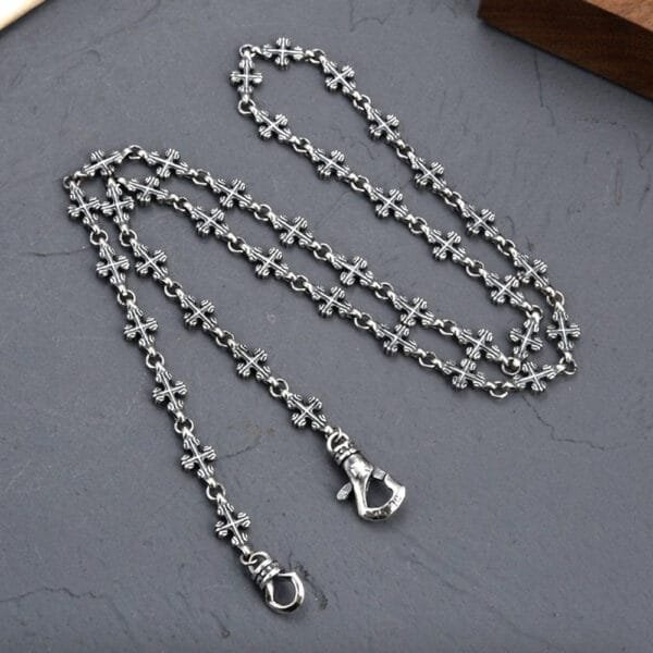 6 mm Men's Sterling Silver Cross Link Chain 18??-26" - Image 4