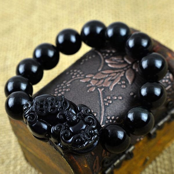 Black Obsidian Pixiu Bracelet - Image 4