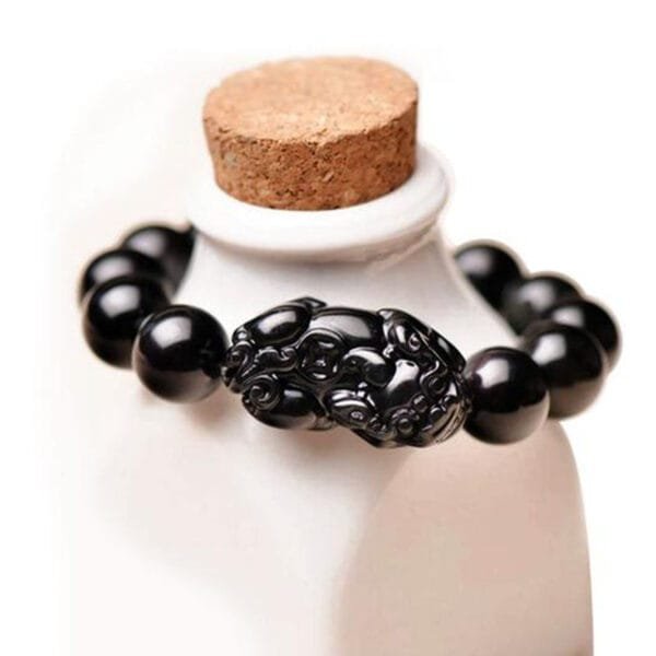 Black Obsidian Pixiu Bracelet - Image 8
