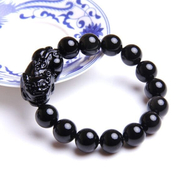 Black Obsidian Pixiu Bracelet - Image 9