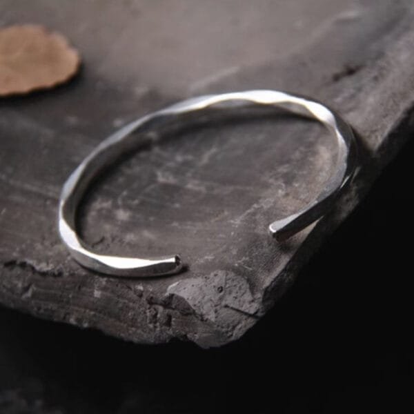 Fine Silver Cutting Cuff Bracelet - Image 3
