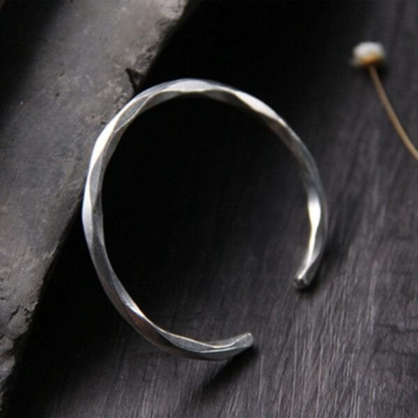 Fine Silver Cutting Cuff Bracelet - Image 5