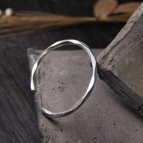 Fine Silver Cutting Cuff Bracelet - Image 4
