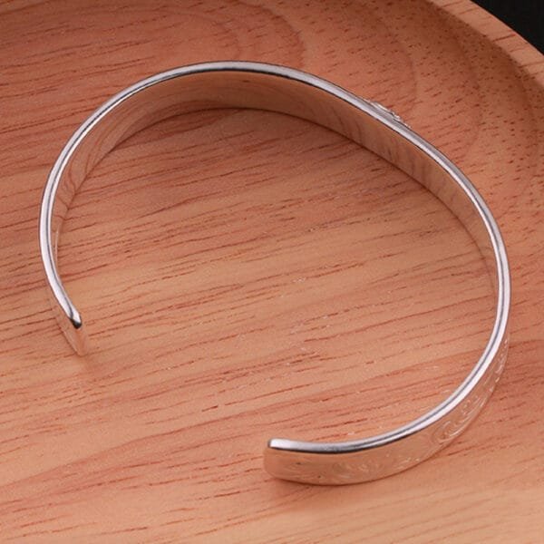 Handmade Sterling Silver Eagle Cuff Bracelet for Men - Image 5