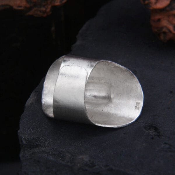 Hill Tribe Silver Sunflower Wide Ring - Image 4
