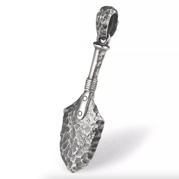 Men's Sterling Silver Ancient Spearhead Pendant Necklace - Image 2