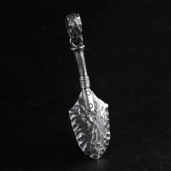 Men's Sterling Silver Ancient Spearhead Pendant Necklace - Image 4