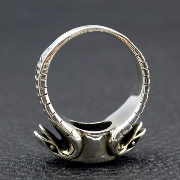Men's Sterling Silver Cobras Ring - Image 5