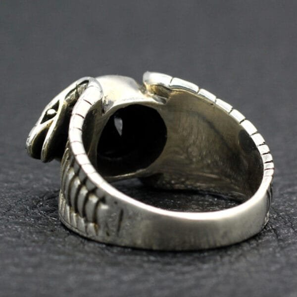Men's Sterling Silver Cobras Ring - Image 7
