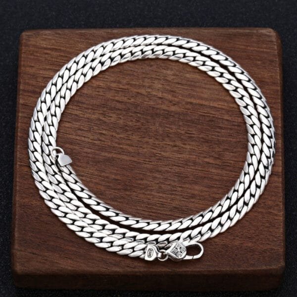 5mm Men's Sterling Silver Curb Chain 18??-28??