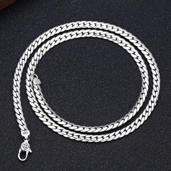 5mm Men's Sterling Silver Curb Chain 18??-28?? - Image 3
