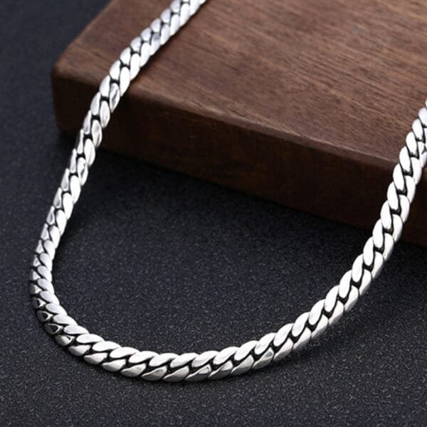 5mm Men's Sterling Silver Curb Chain 18??-28?? - Image 4
