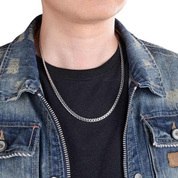 5mm Men's Sterling Silver Curb Chain 18??-28?? - Image 6