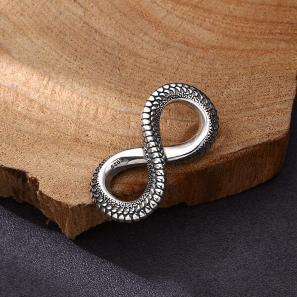 Men's Sterling Silver Infinity Pendant Necklace - Image 2