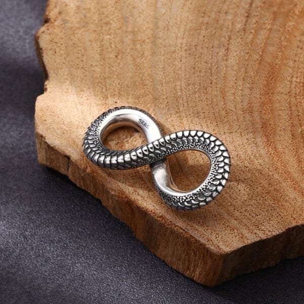 Men's Sterling Silver Infinity Pendant Necklace - Image 3