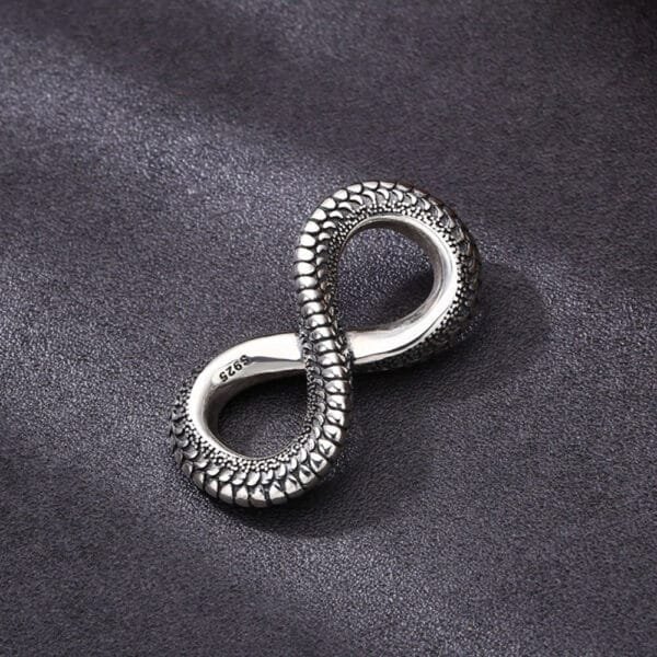 Men's Sterling Silver Infinity Pendant Necklace - Image 4