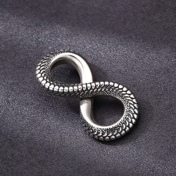 Men's Sterling Silver Infinity Pendant Necklace - Image 5