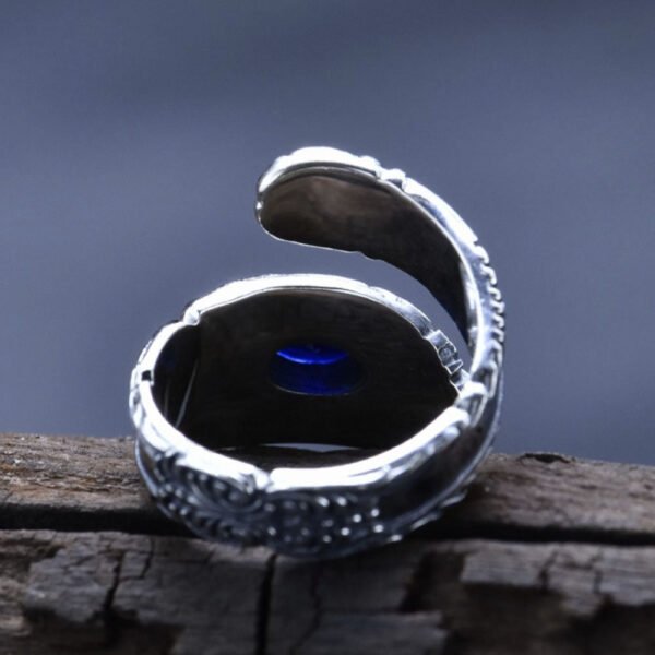 Men's Sterling Silver Ivy Wrap Ring - Image 3