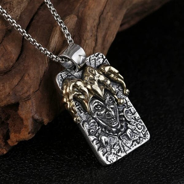 Men's Sterling Silver Joker Necklace - Image 3