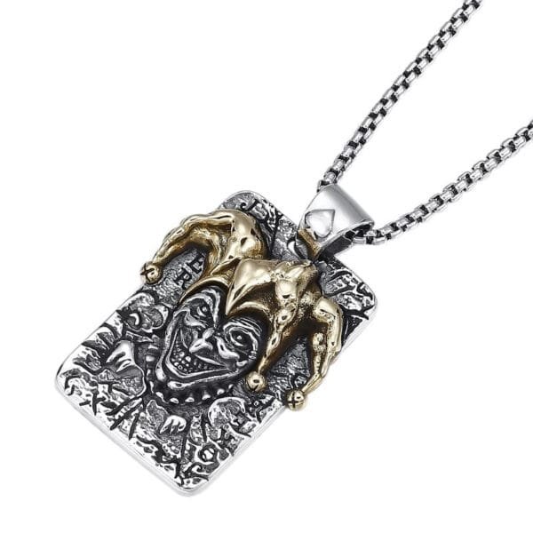 Men's Sterling Silver Joker Necklace - Image 5