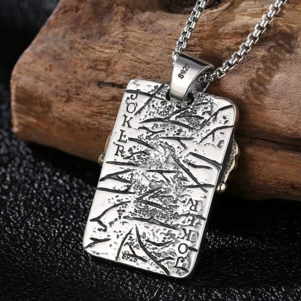 Men's Sterling Silver Joker Necklace - Image 6
