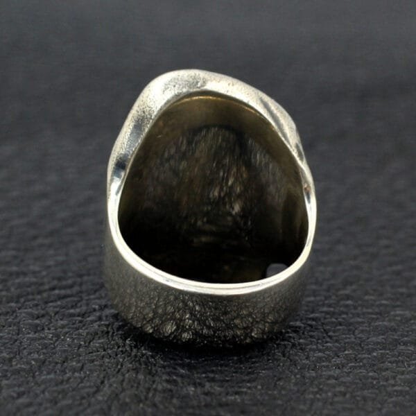 Men's Sterling Silver One-eyed Skull Ring - Image 5