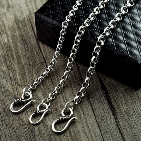 3.5-5.5 mm Men's Sterling Silver Rolo Chain 18"-30" - Image 4