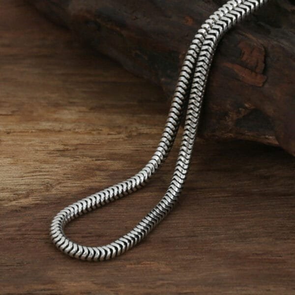 3mm Men's Sterling Silver Snake Chain 18"-28" - Image 3