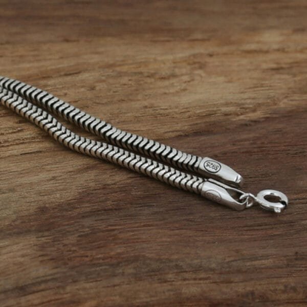 3mm Men's Sterling Silver Snake Chain 18"-28" - Image 5