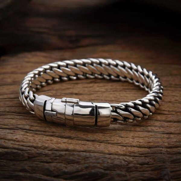 Men's Sterling Silver Braided Chain Bracelet