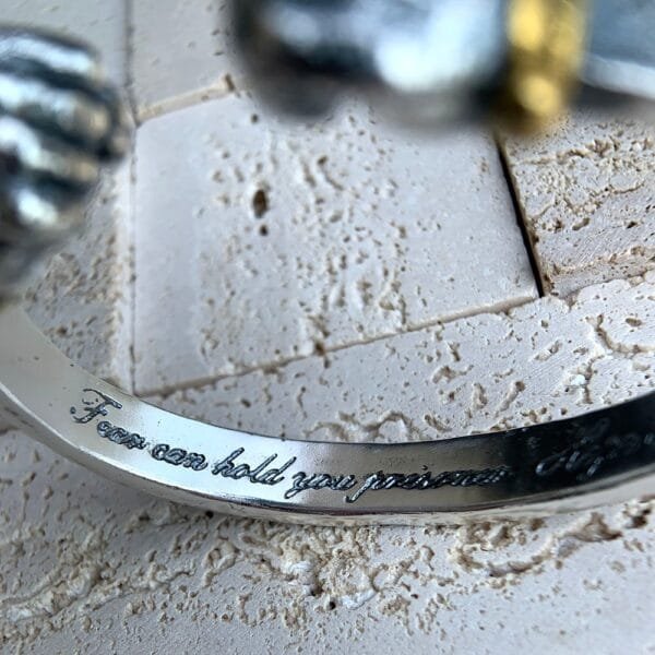 Men's Fine Silver Fists Cuff Bracelet - Image 5