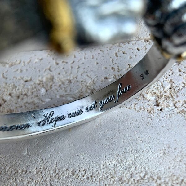 Men's Fine Silver Fists Cuff Bracelet - Image 6