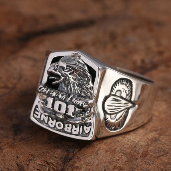 Men's Sterling Silver Airborne Ring - Image 2