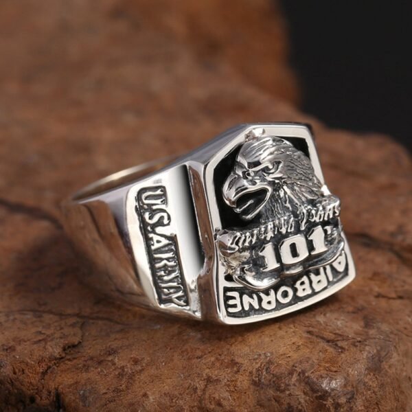 Men's Sterling Silver Airborne Ring - Image 3