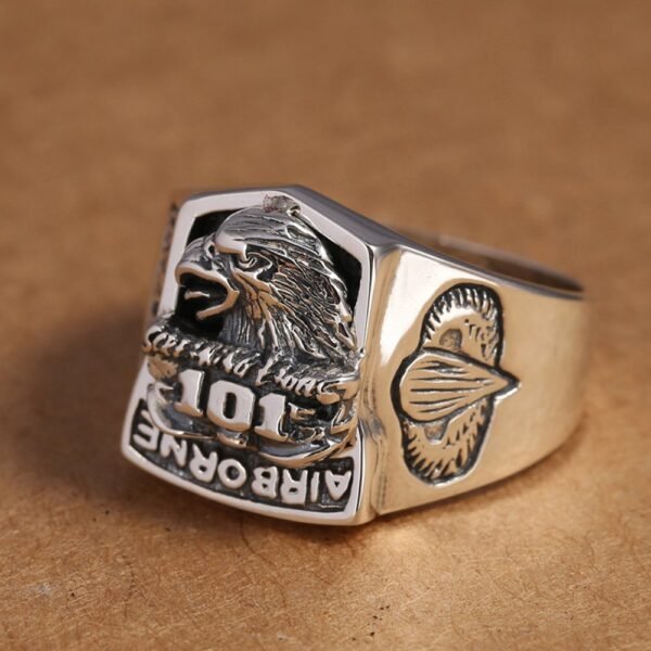 Men's Sterling Silver Airborne Ring - Image 6