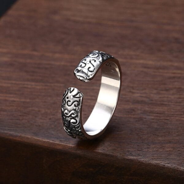 Sterling Silver All-Seeing Eye Slim Ring - Image 4
