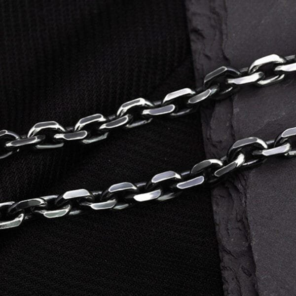 2.5-5 mm Men's Sterling Silver Anchor Link Chain 18"-28" - Image 3