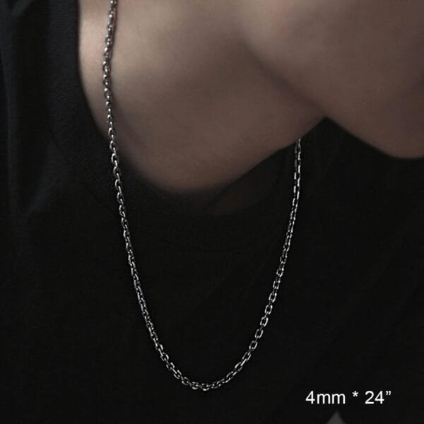 2.5-5 mm Men's Sterling Silver Anchor Link Chain 18"-28" - Image 7
