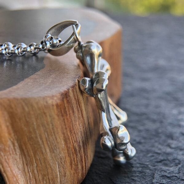 Men's Sterling Silver Bone Star of David Necklace - Image 3